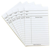 Library Cards - 3"x5", 50 cards, White