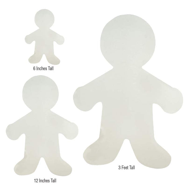 Corrugated People & Shapes - 12" person, 12 ct.