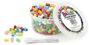 Bucket O'Beads w/ Thread - 100's straw beads, approximately 300