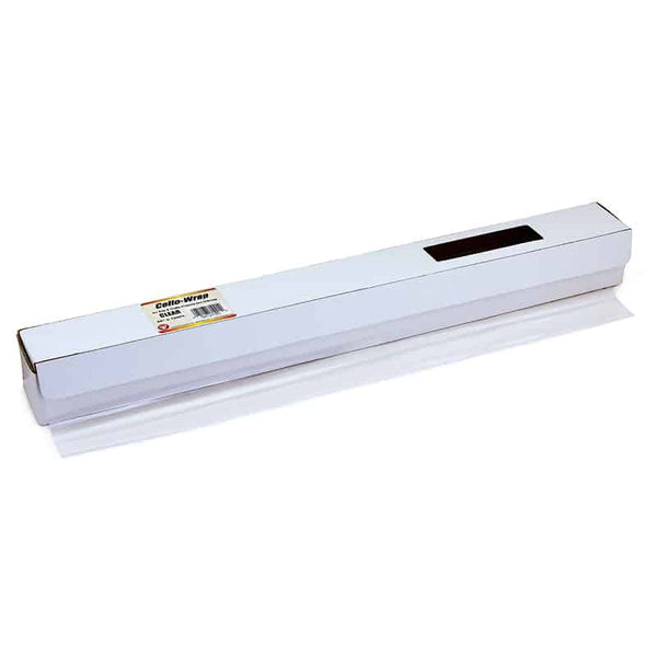Cello-Wrap Roll w/ Cutter Box - 1 roll, 20"x100' - Clear