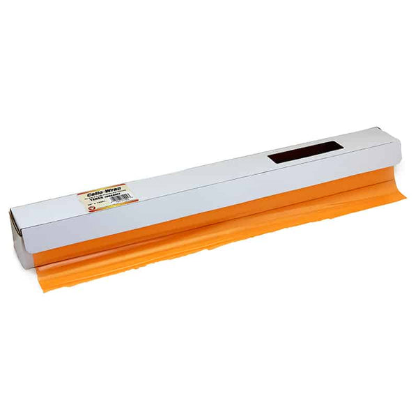 Cello-Wrap Roll w/ Cutter Box - 1 roll, 20"x100' - Orange (Tango)