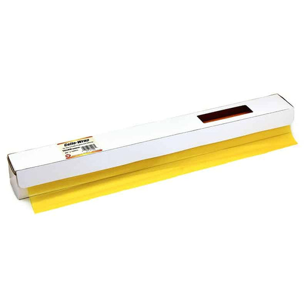 Cello-Wrap Roll w/ Cutter Box - 1 roll, 20"x100' - Yellow (Amber)