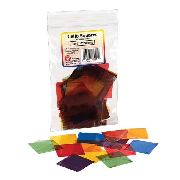 Mosaic 2" Squares Cello - 576, 8 Assorted Colors