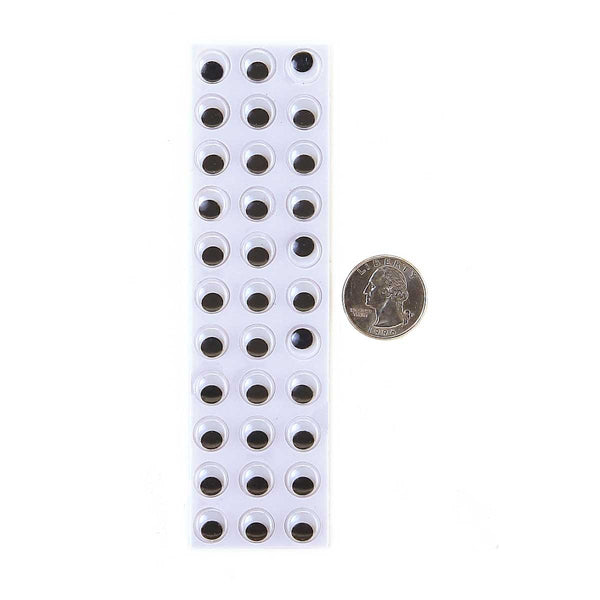 Wiggle Eyes - Self-Adhesive, 56 of 10 mm Black