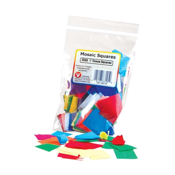 Mosaic 1.5" Squares Tissue - 1000 - 100 ea. of 10 Colors