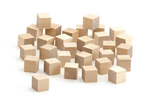 Wood Blocks - 1/2' Blocks, 30 pcs