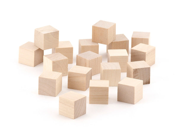 Wood Blocks - 3/4" Blocks, 18 pcs