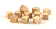 Wood Blocks - 1" Blocks, 12 pcs