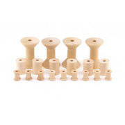 Wood Spools - 19 ct, Asst'd Spools