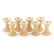 Wood Spools - 8 ct, 1 3/8"x1 15/16"