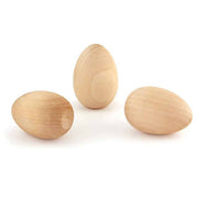 Wood Eggs - 3, 1.75" x 2.5"