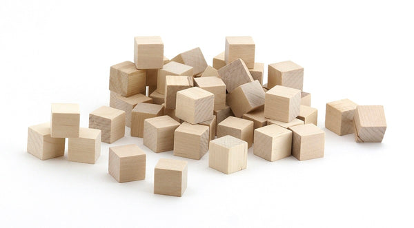 Wood Blocks - 3/4" Blocks, 72 pcs