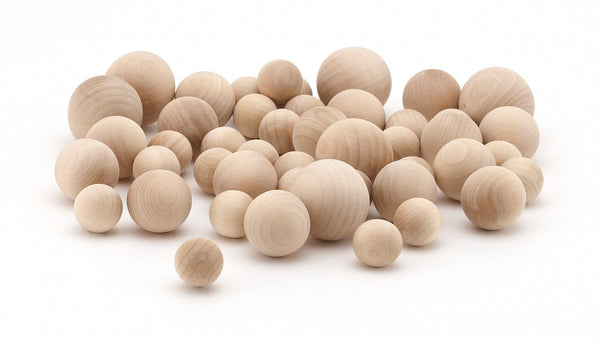 Wood Balls - 48 ct, Asst'd Balls