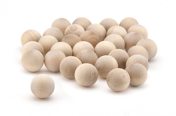 Wood Balls - 32 ct, 1.25" Balls