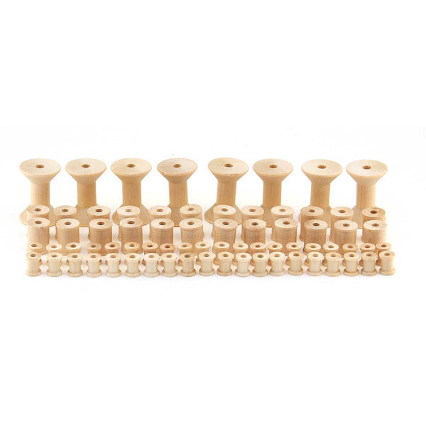 Wood Spools - 72 Asst'd Spools