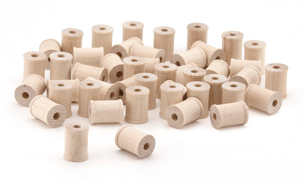 Wood Spools - 72 Spools, 3/4"x1"