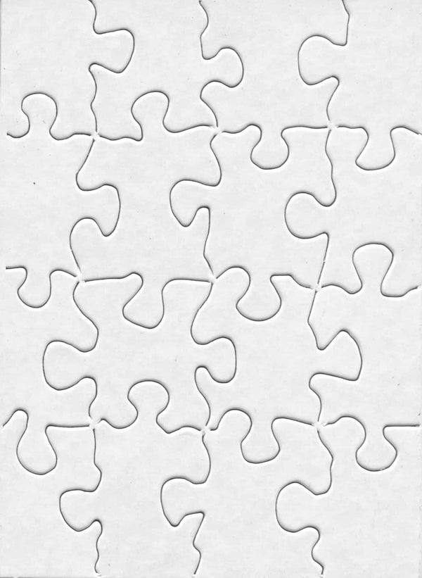 Blank Puzzle - 16pcs, 4"x5.5", 8 puzzles w/ envelopes *(16MA8EW)
