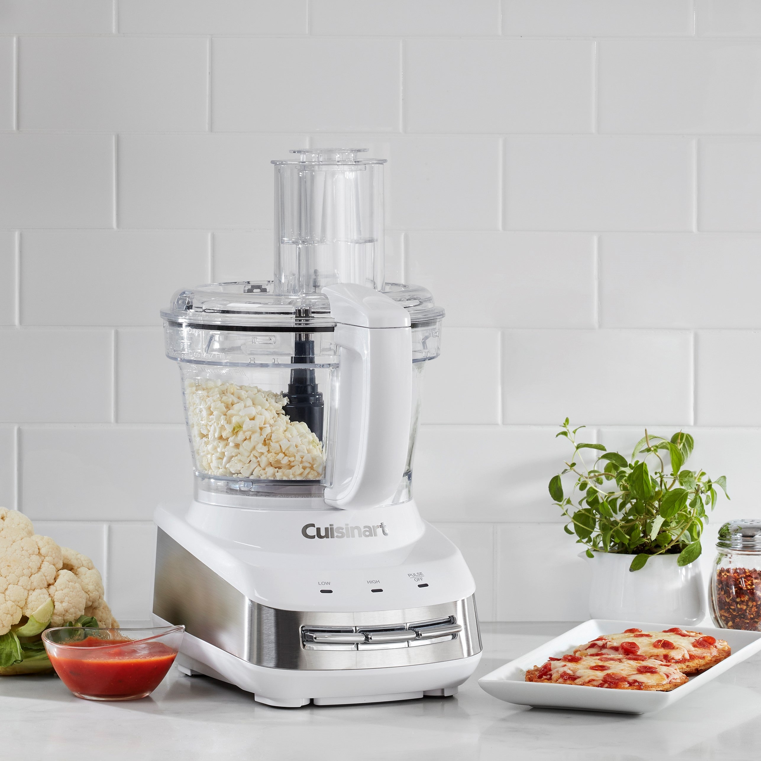 Core Custom 10 Cup Food Processor - White & Stainless