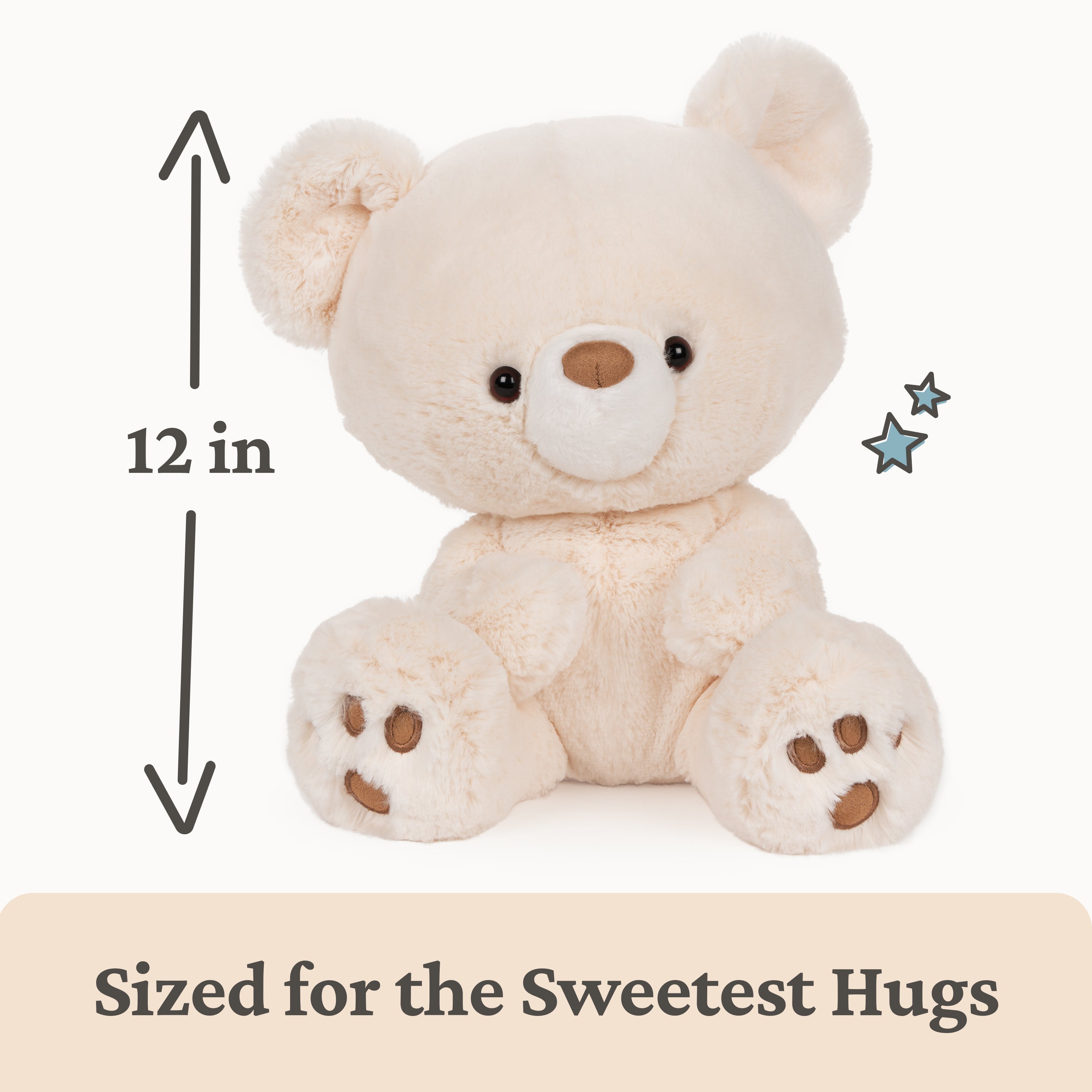 GUND Kai Teddy Bear, Premium Plush Toy Stuffed Animal for Ages 1 & Up, Vanilla/Cream, 12"