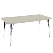 36" x 72" Rectangle La Madera Activity Table with Standard Legs - Asian Sand/Black