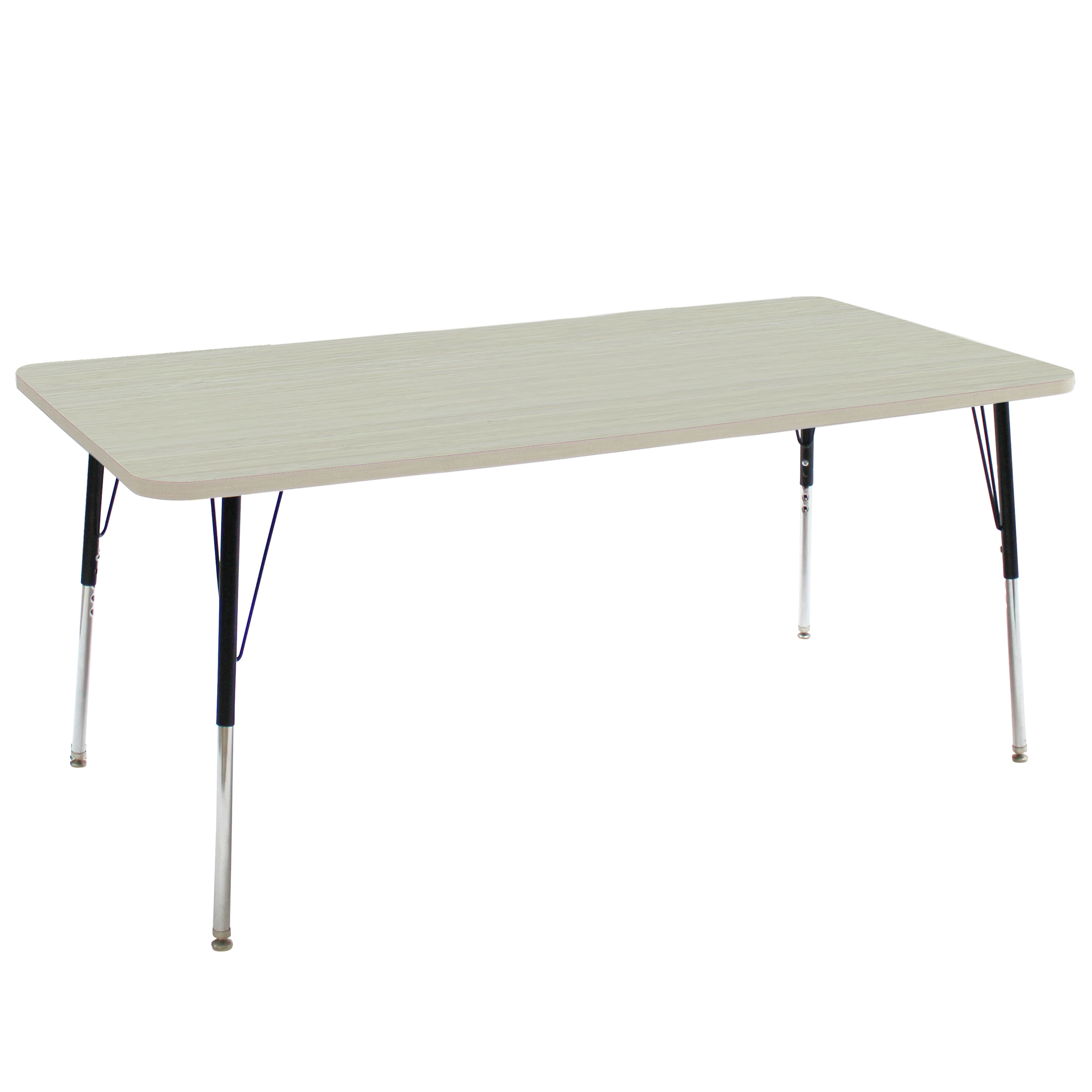 36" x 72" Rectangle La Madera Activity Table with Standard Legs - Asian Sand/Black