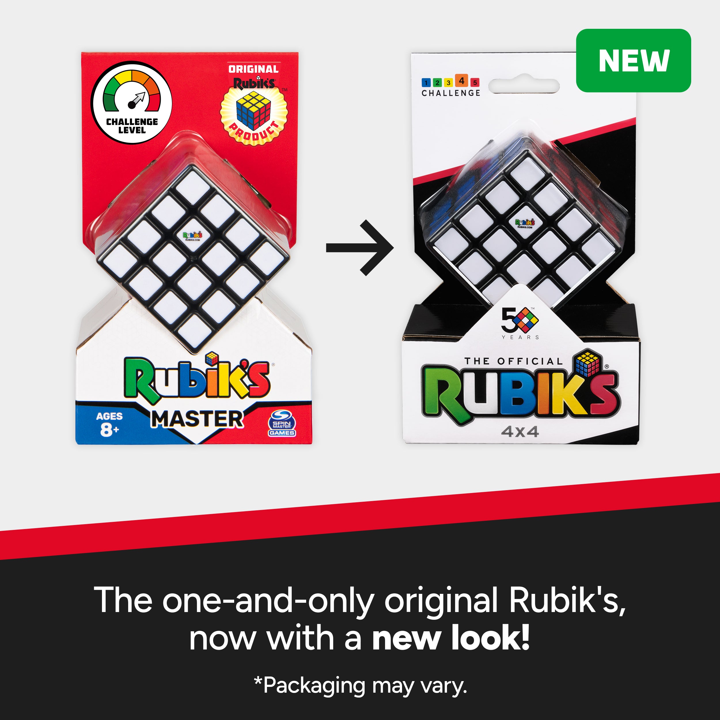 Rubik’s Cube, The Official 4x4 Rubik's Cube, Problem-Solving Brain Teaser, Classic Color-Matching Puzzle, Fidget Toy, Sensory Puzzle for Adults, Teens, Kids, for Ages 8 & Up
