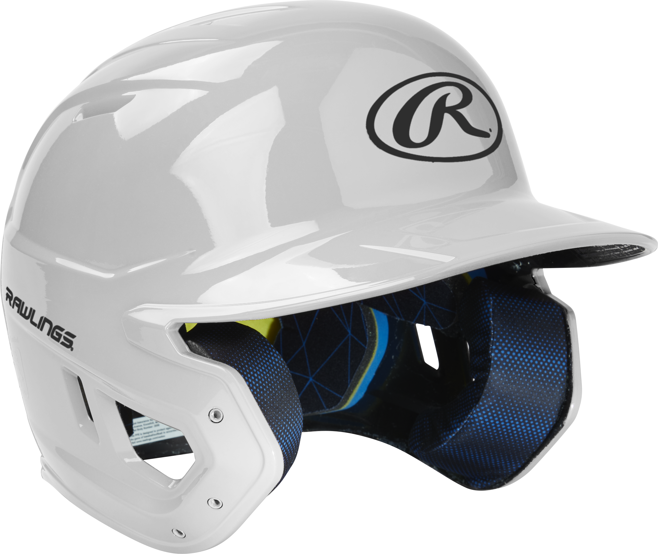 Rawlings Mach Gloss Senior Baseball Helmet - White