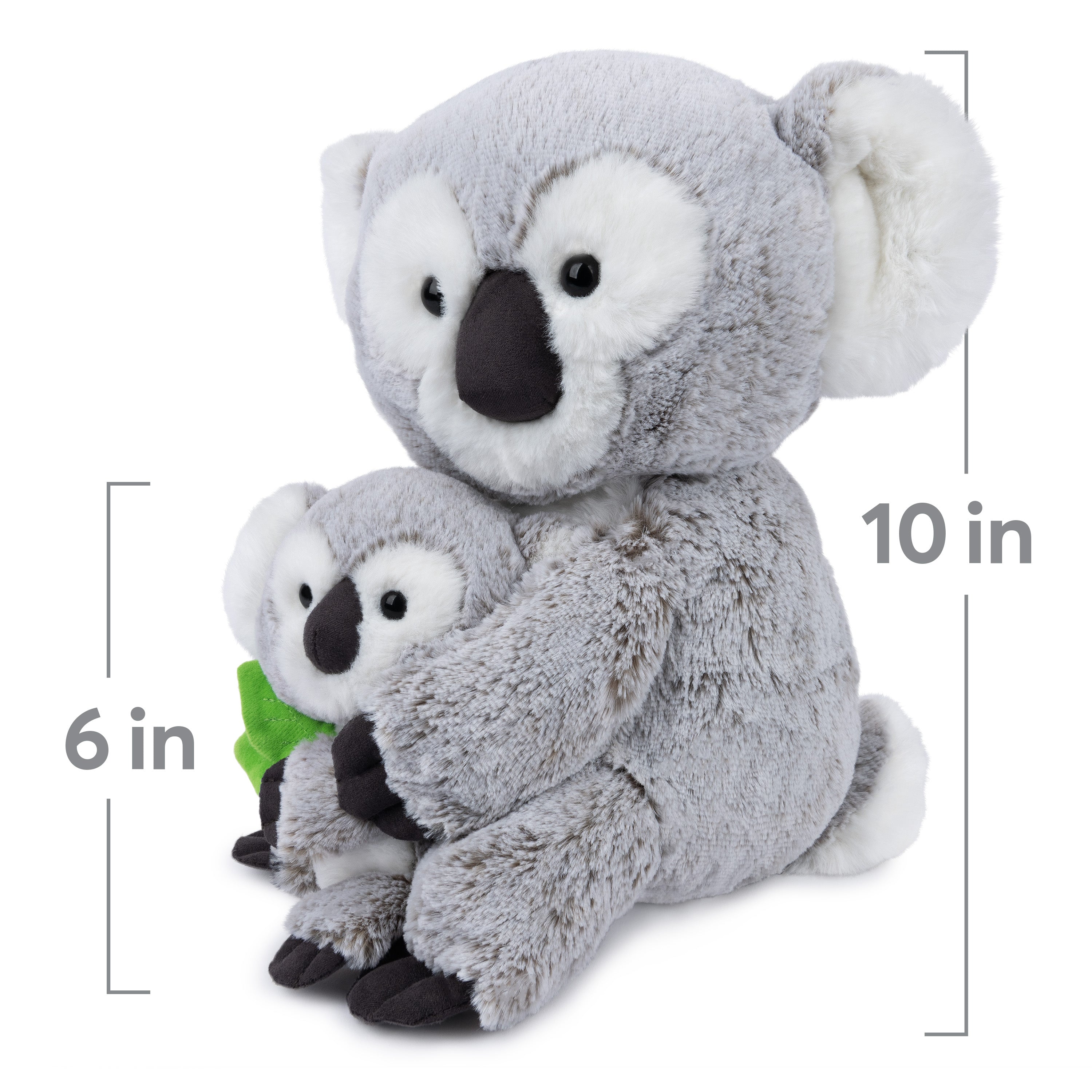 GUND Zozo the Koala Bear with Joey Plush, Stuffed Animal for Ages 1 and Up, Gray/White, 10”