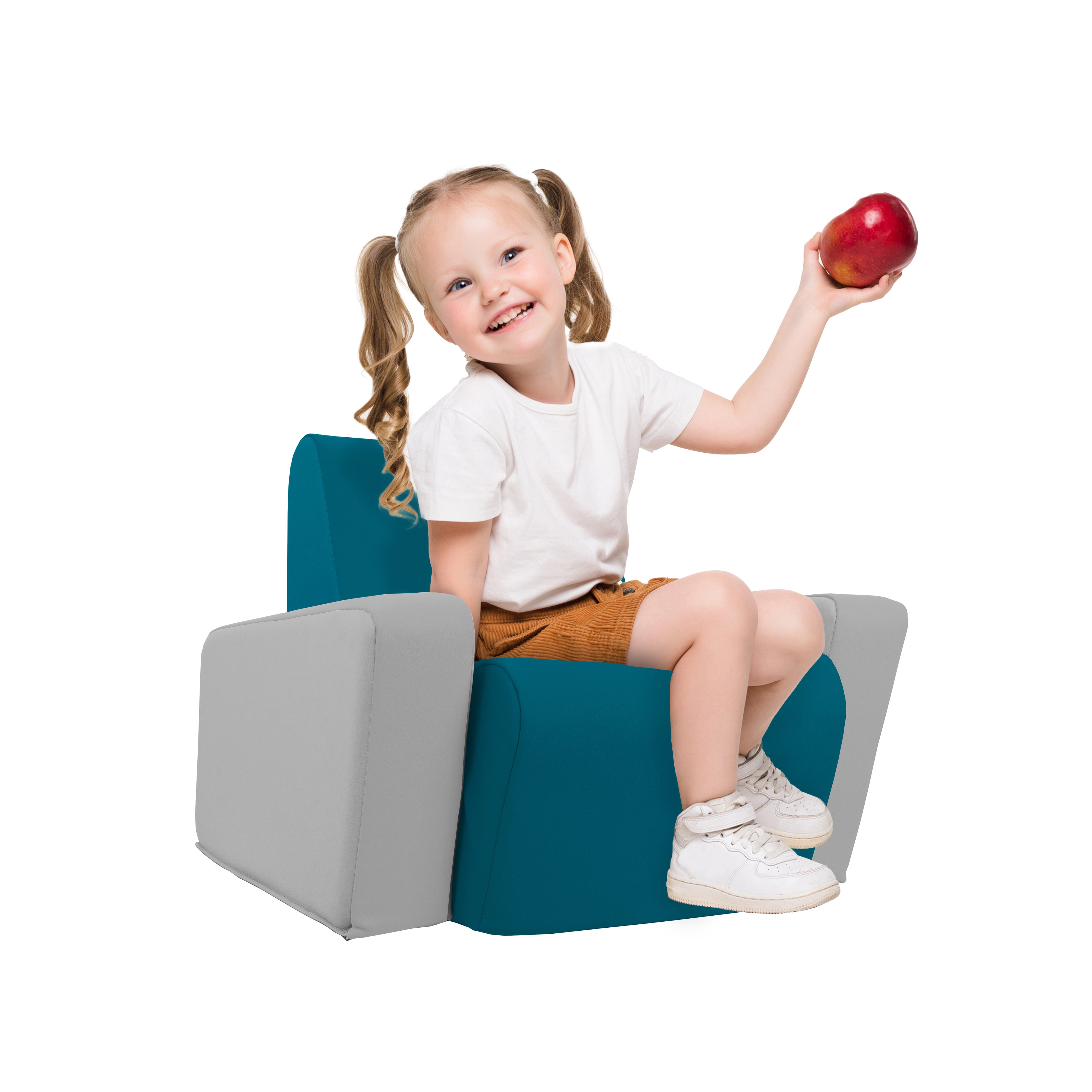 SoftScape Angled Preschool Chair - Teal/Gray