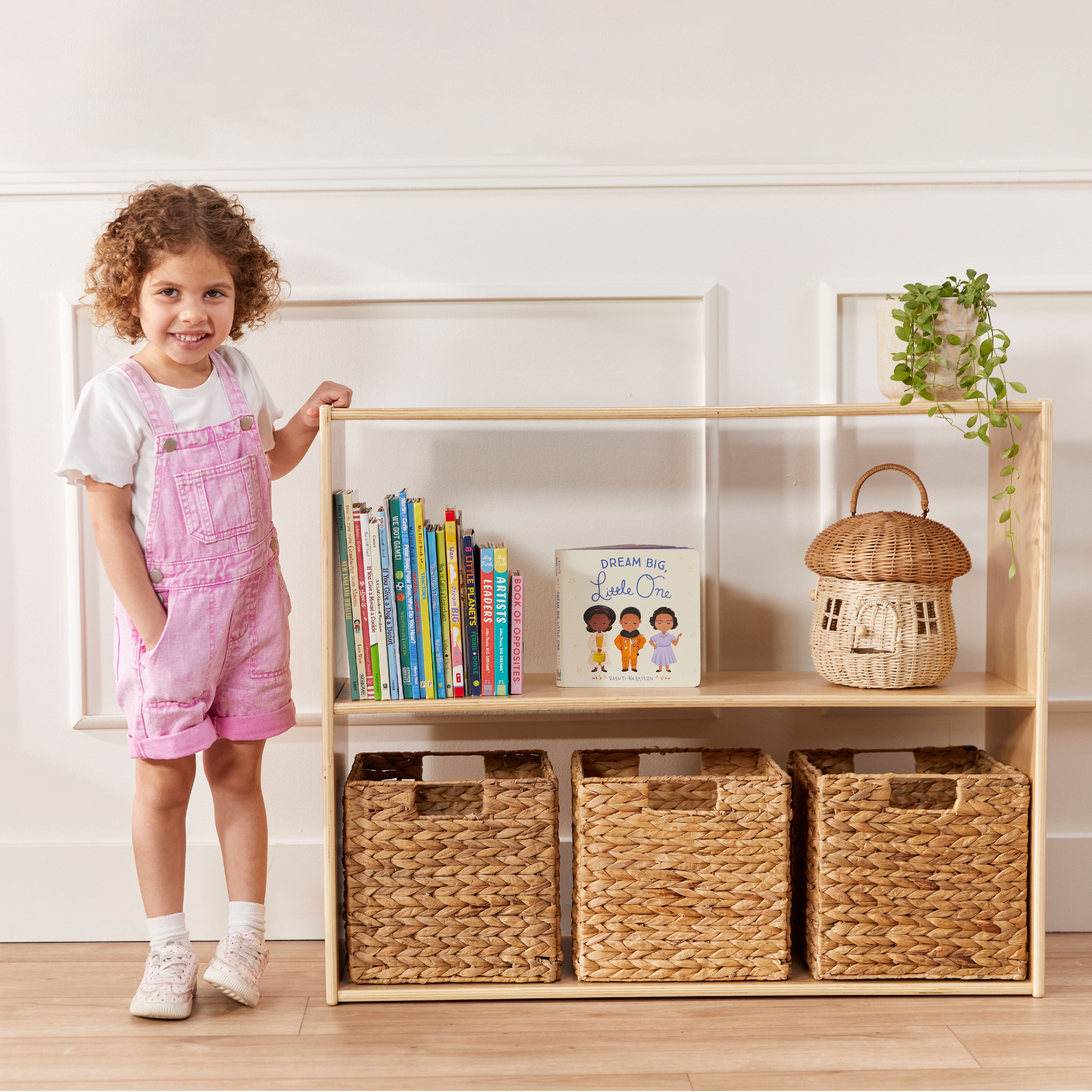 Streamline 2-Shelf Storage Cabinet without Back 30in H - Natural