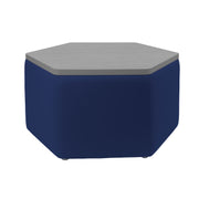 Pro Series Upholstered Hexagon Ottoman Table 18" Height - Navy/Cosmic Strandz