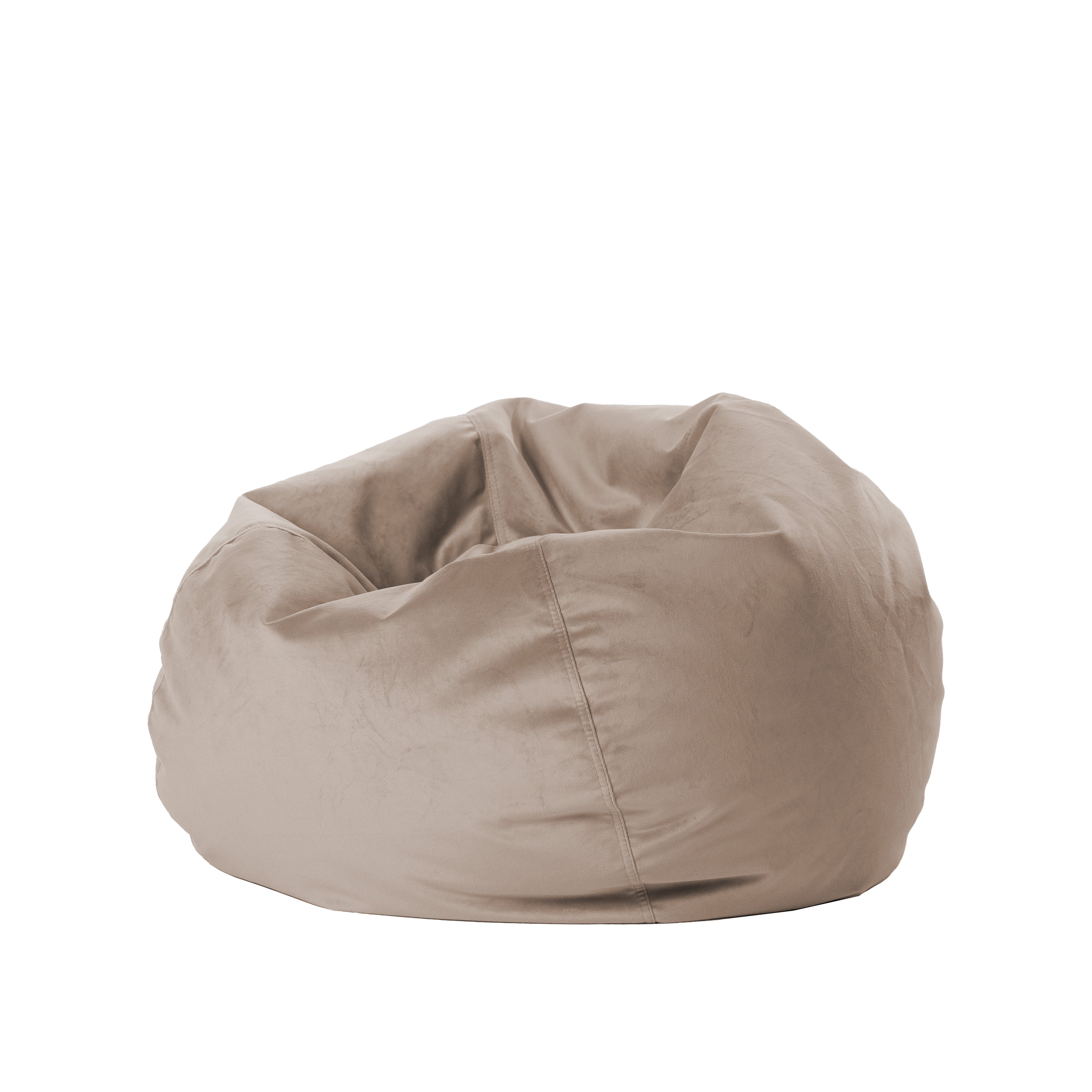 30" Round Velvety Bean Bag - Caffe