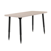 Adapte 24" x 48" Rectangle Woodgrain Activity Table with Adjustable Tapered Legs - Asian Sand/Black