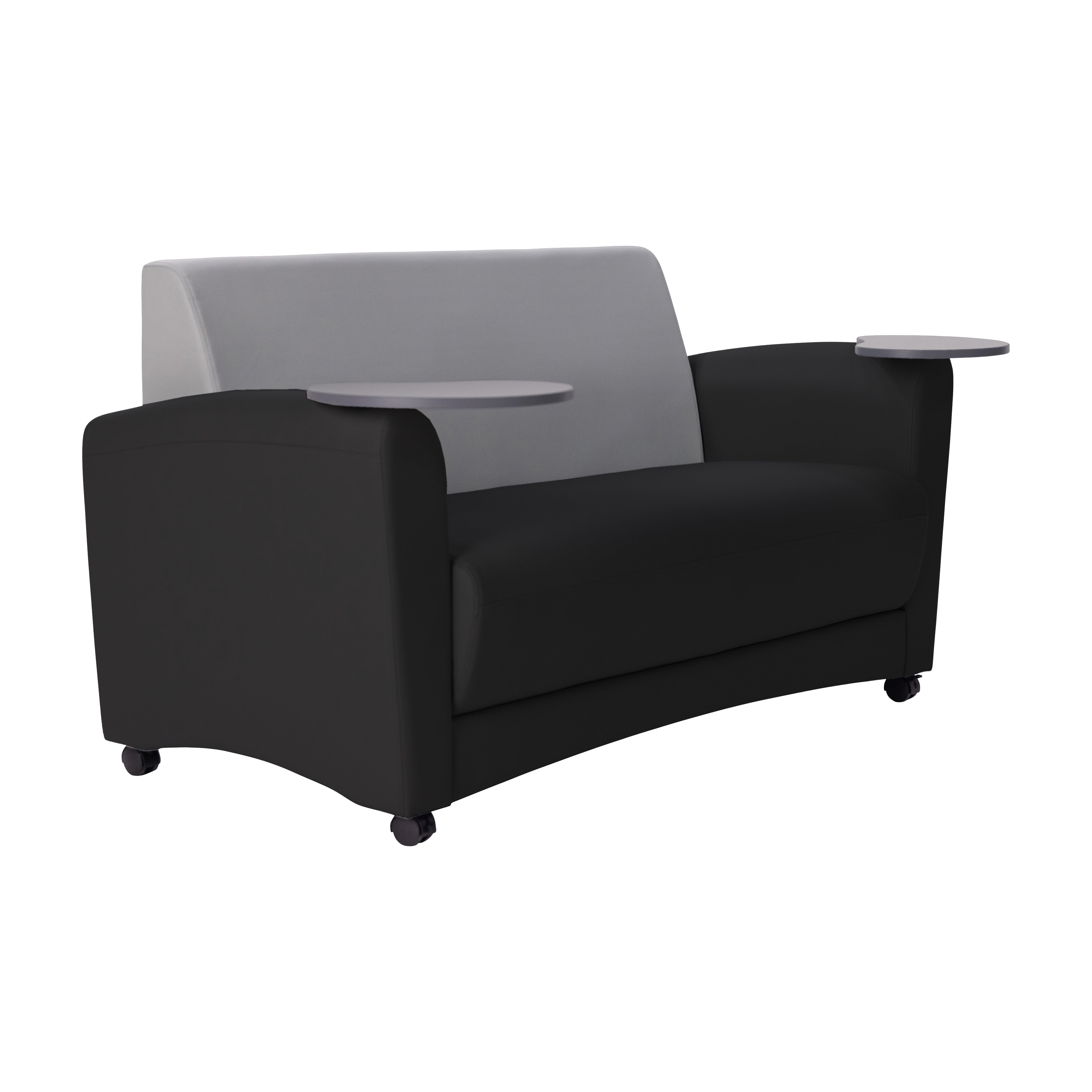 Pro Series Upholstered Common Area Sofa with Tablet - Black/Gray/Cosmic Strandz
