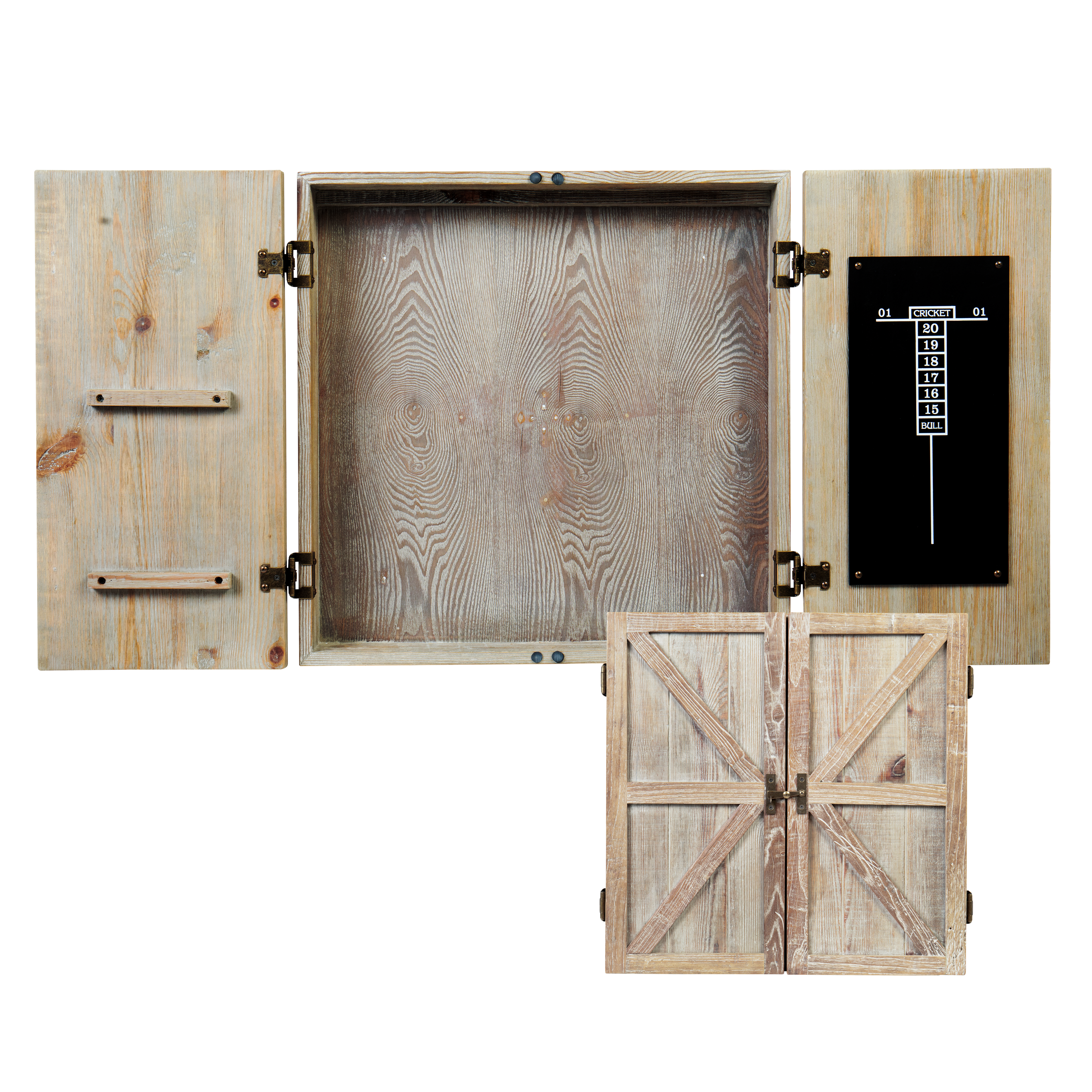 American Legend Barnwood Dartboard Cabinet