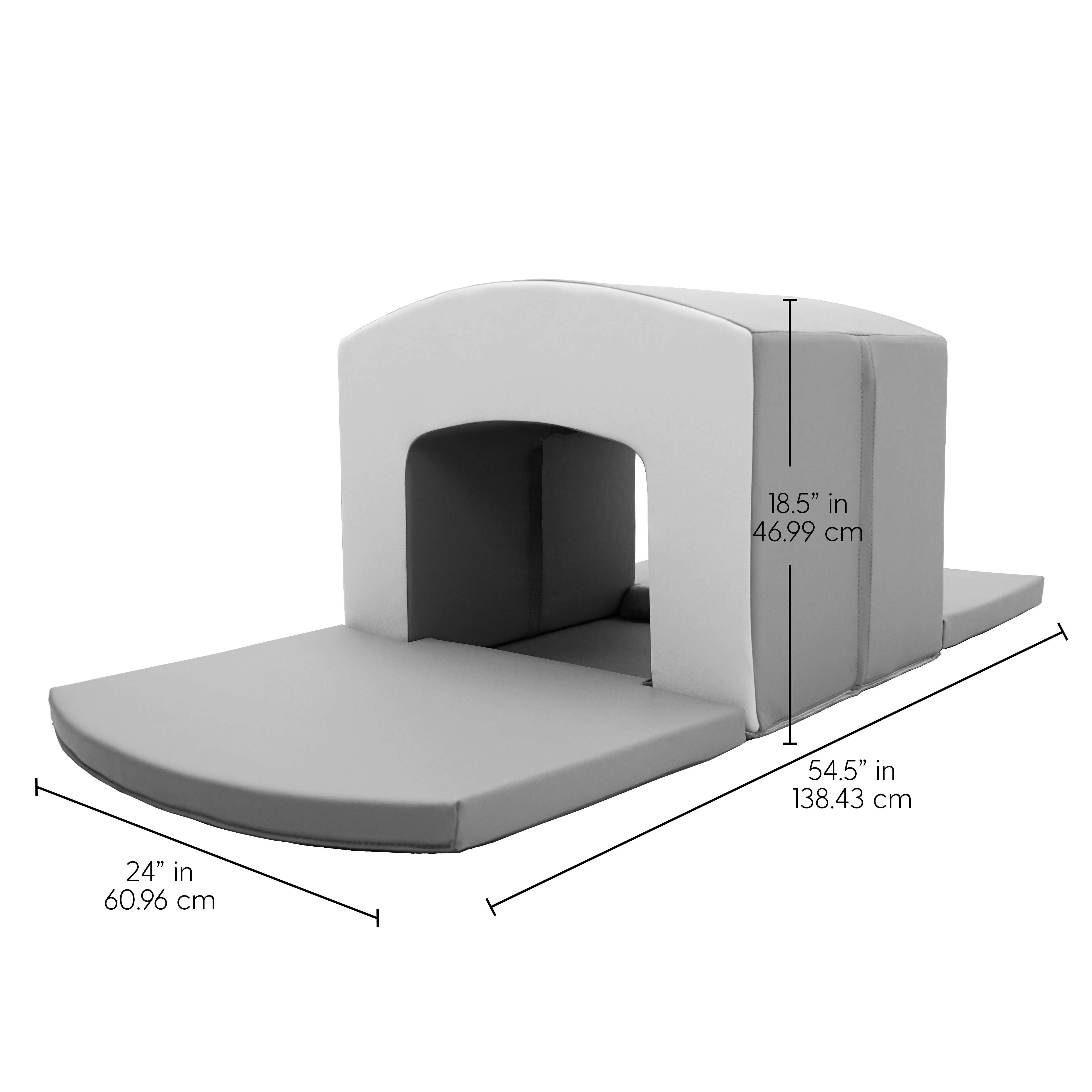 SoftScape Curved Top Tunnel Climber, 3-Piece Set - Smoke/Sterling
