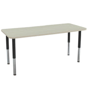24" x 72" Rectangle La Madera Activity Table with Adjustable Super Legs - Asian Sand/Black