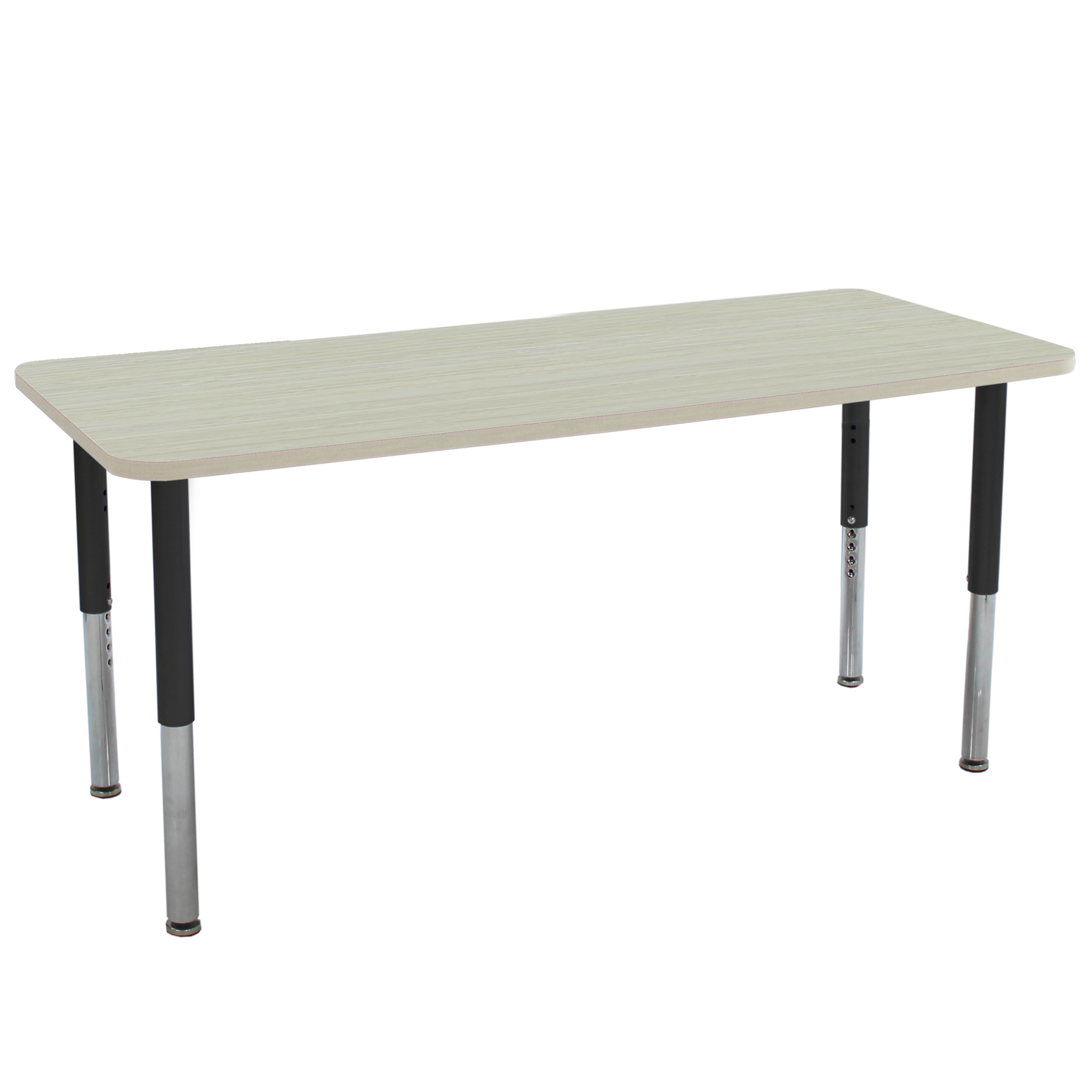24" x 72" Rectangle La Madera Activity Table with Adjustable Super Legs - Asian Sand/Black