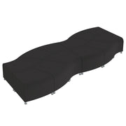 Pro Series Connect Edged Crest Backless Seating, 12-Piece Set - Black