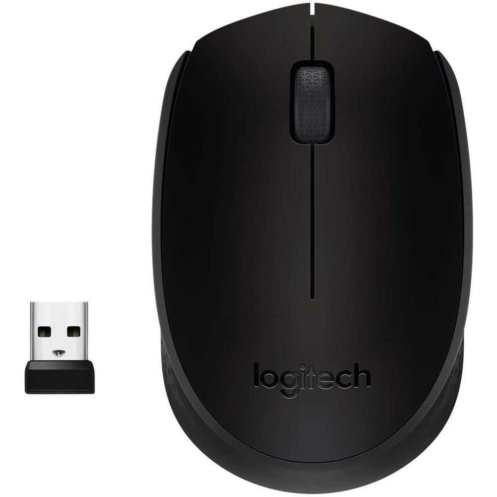Logitech 2. 4GHz Wireless 3-Button Optical Scroll Mouse w/ Nano USB Receiver (Black)