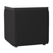 Pro Series Upholstered 18" x 18" Square Dry-Erase Ottoman Table 18" Height - Black/Whiteboard