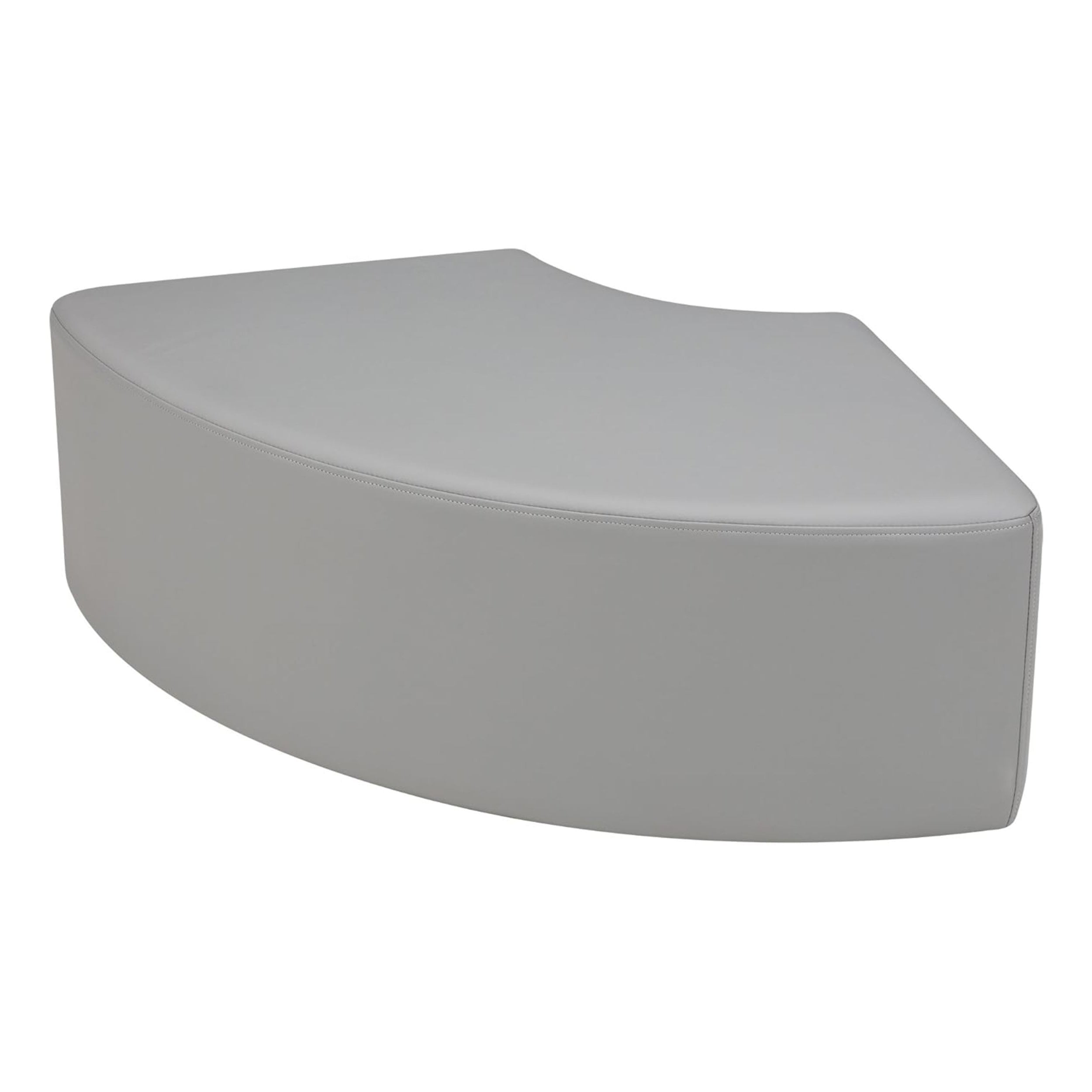 Pro Series Upholstered Quarter Circle Ottoman 12" Height - Gray