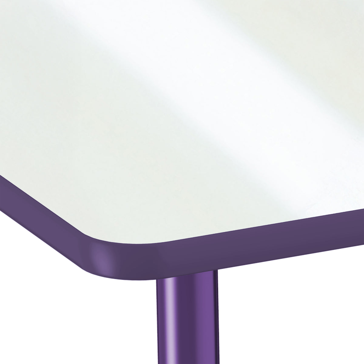 60" x 66" Horseshoe Dry-Erase Activity Table with Adjustable Chunky Legs - Whiteboard/Eggplant/Purple