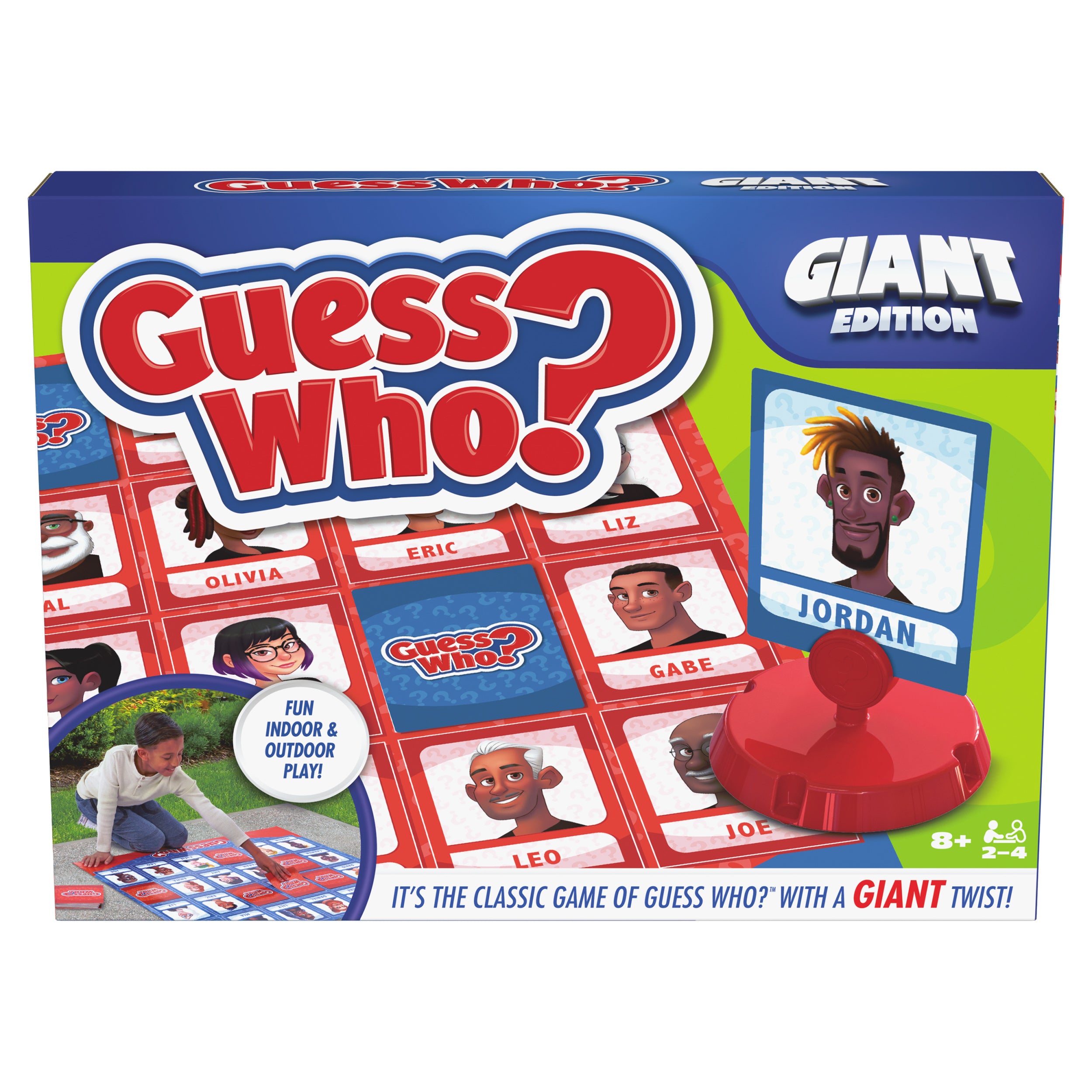 Spin Master Games, Guess Who? Giant Edition, Family Game for Indoor & Outdoor Fun with Big Oversized Board, for Family and Kids, 2-4 Players, Ages 6 & Up