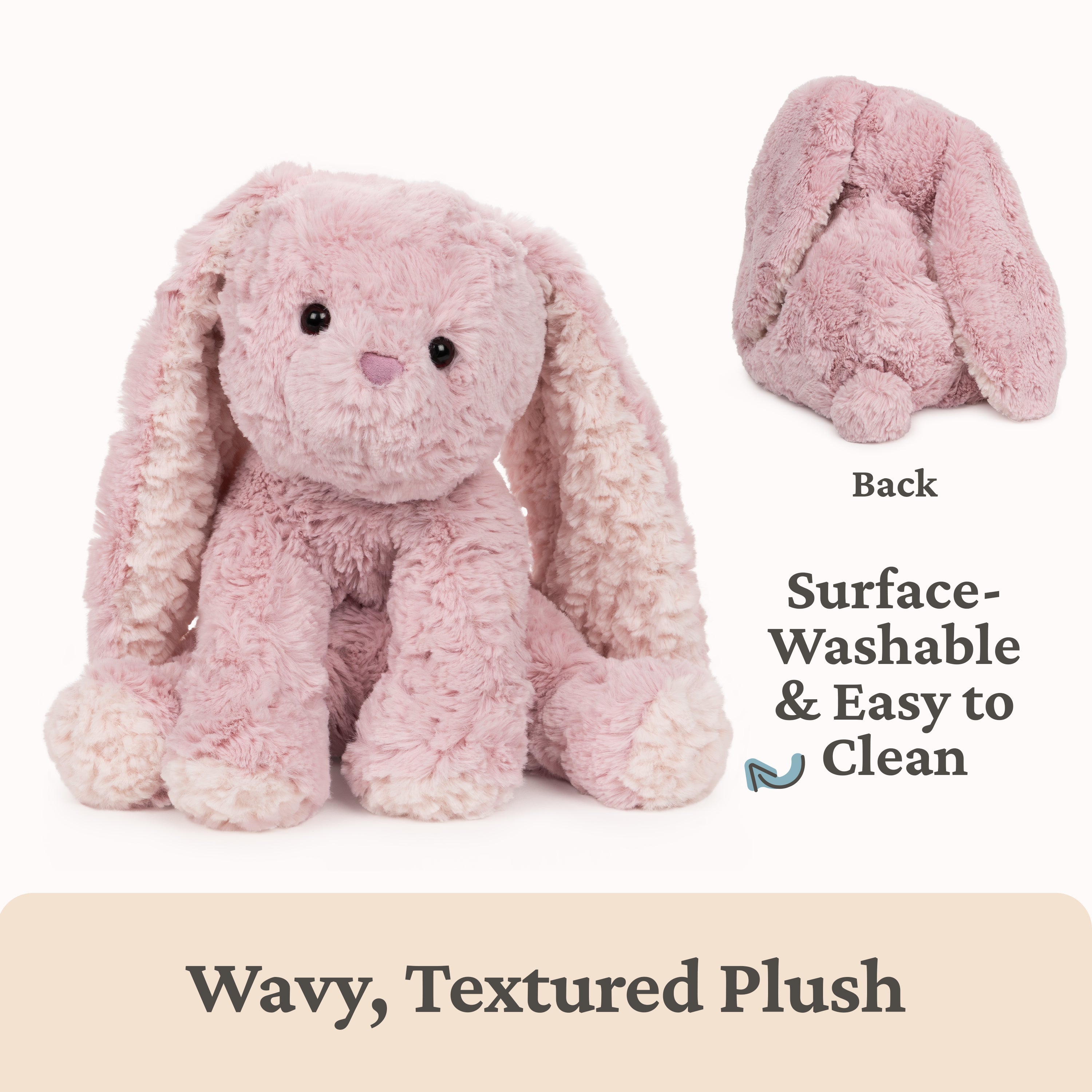 GUND Cozys Collection Bunny Stuffed Animal, Spring Decor, Plush Bunny for Ages 1 and Up, Pink, 10"