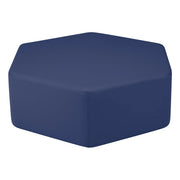 Pro Series Upholstered Hexagon Ottoman 12" Height - Navy