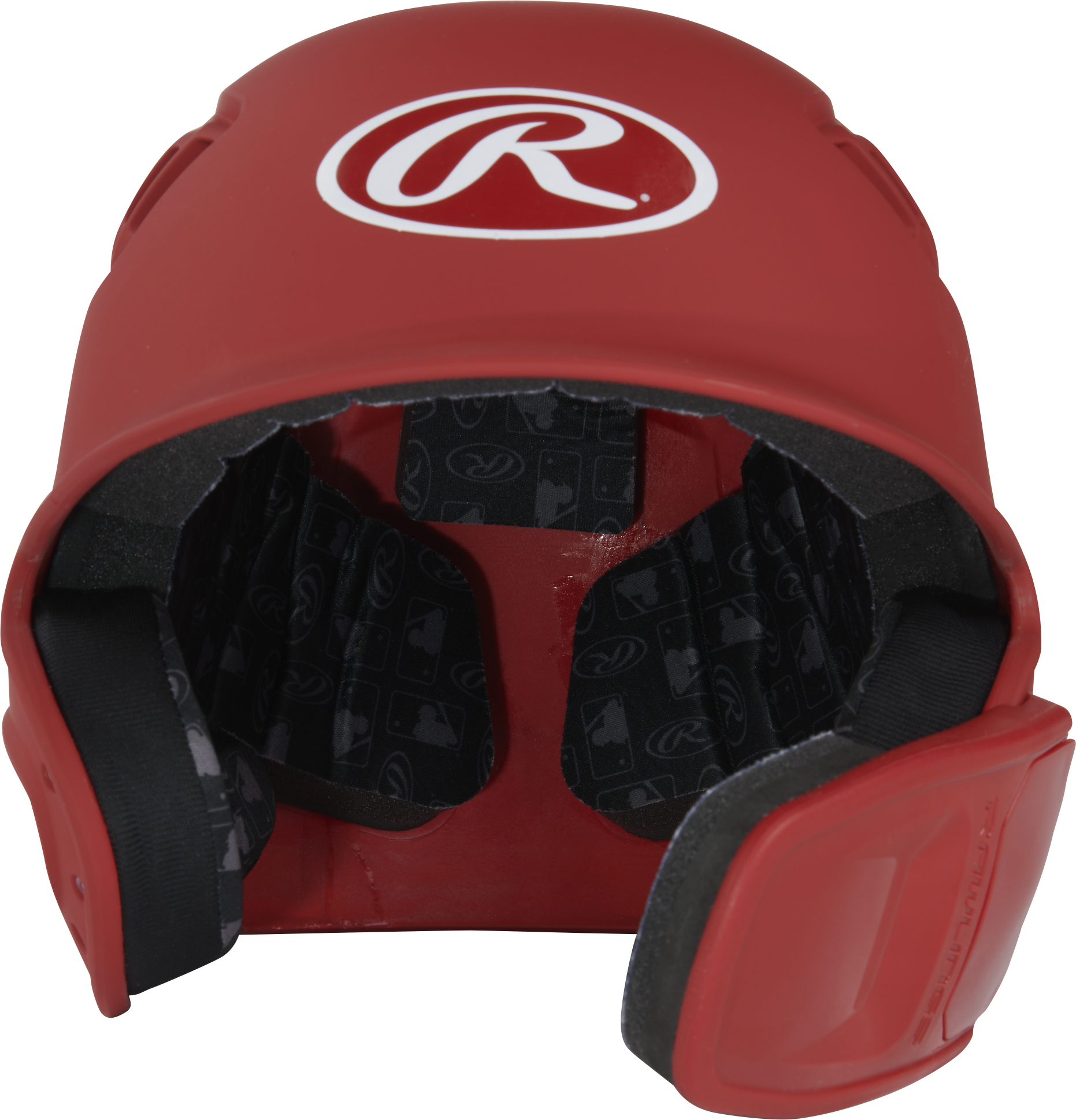 Rawlings R16 Matte Senior 1-Tone Baseball Helmet With Reversible Extension - Scarlet