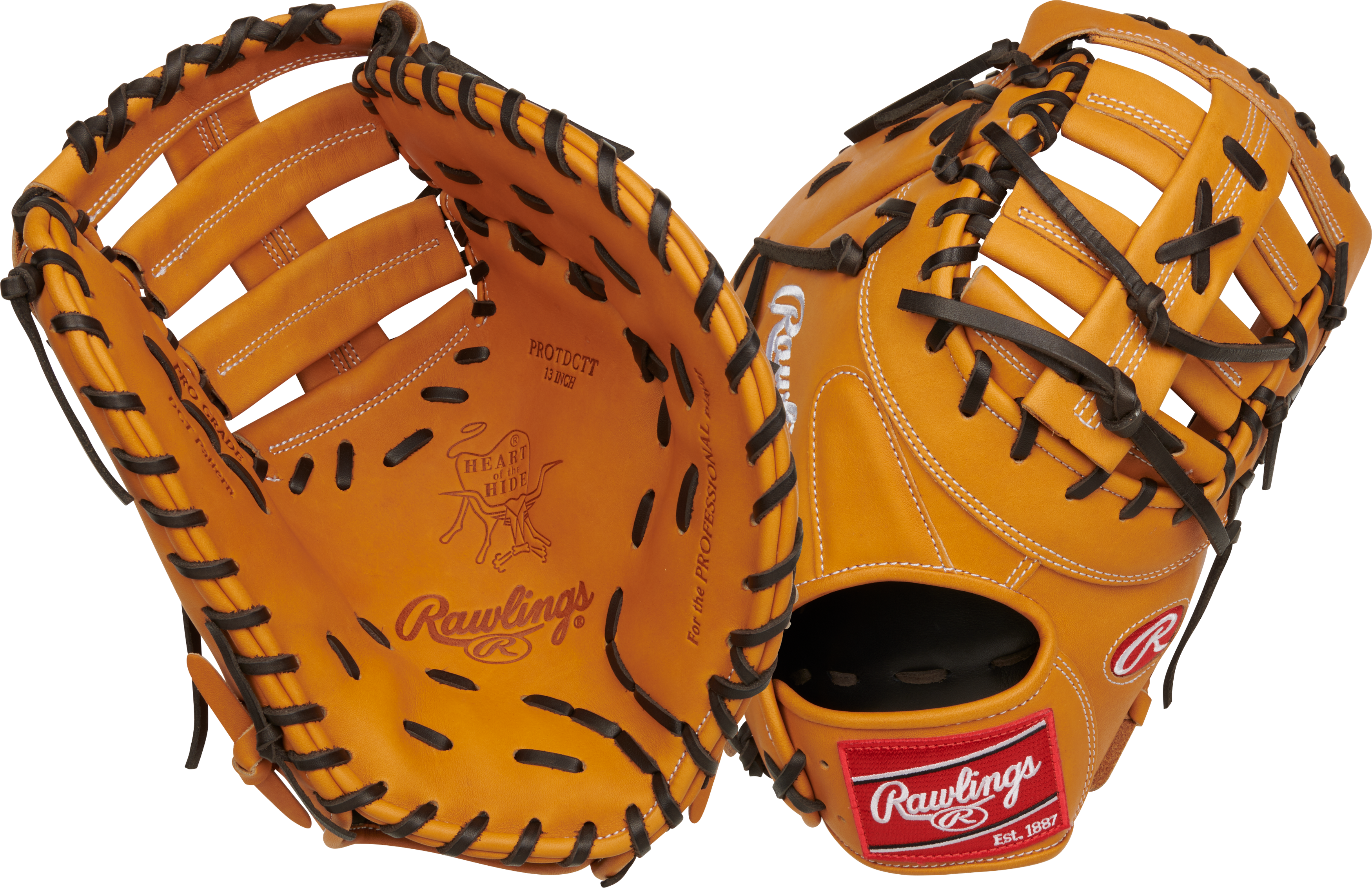 Rawlings Heart Of The Hide Traditional Series First Base Mitt 13-Inch Baseball Glove - Right Hand Thrower - Tan