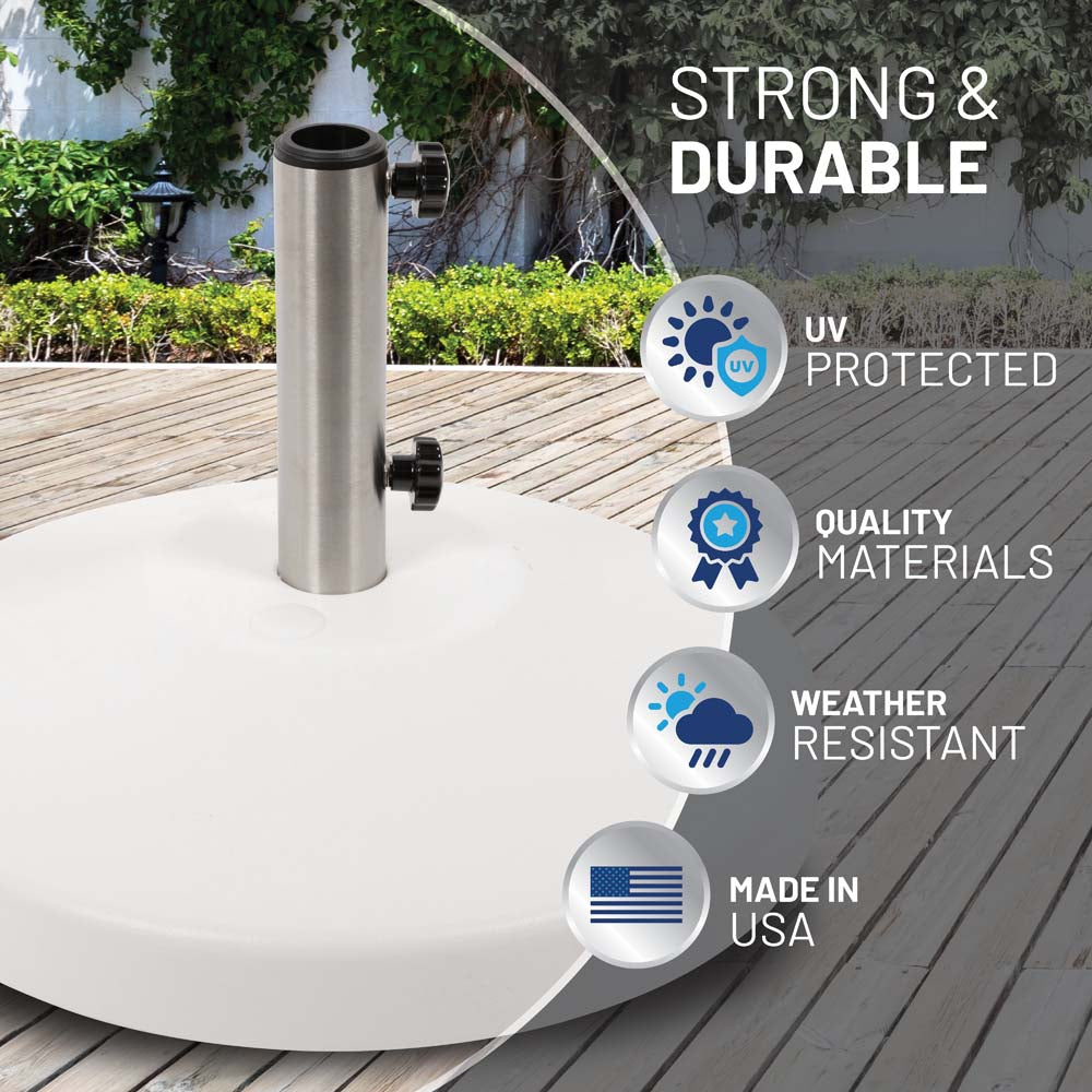 Fillable Free Standing Umbrella Base (White)