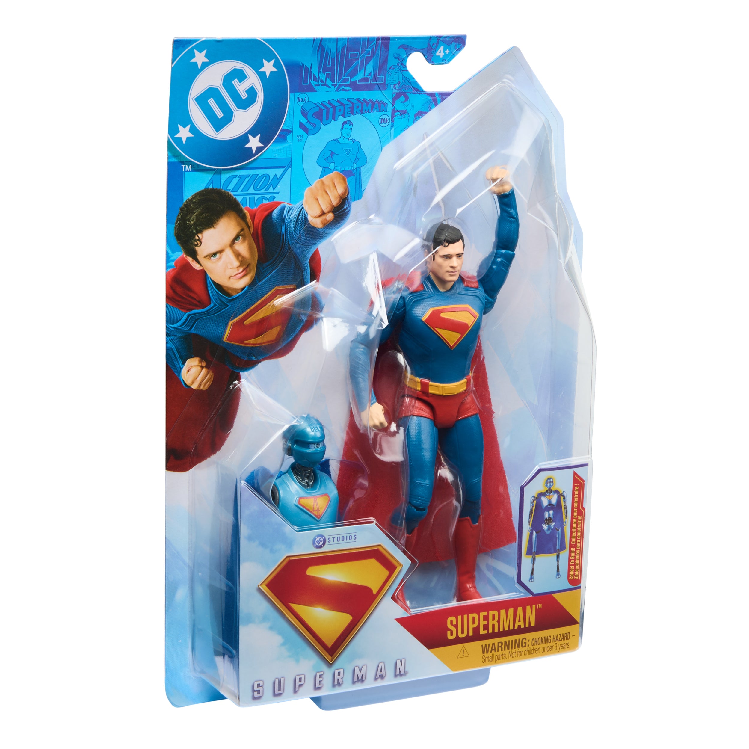DC Comics, SUPERMAN 6-Inch Action Figure, Authentic SUPERMAN Movie Styling, Super Heroes Kids Toys For Boys and Girls Ages 4 and Up
